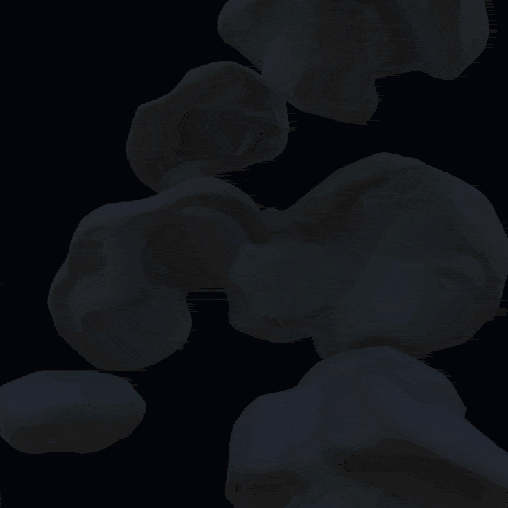 Soft sculpted forms growing and multiplying — the world taking shape